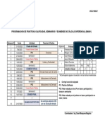 Calendario de prácticas, seminarios y exámenes de Cálculo Diferencial UNI