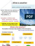 Title: What Is Weather: Learning Objective