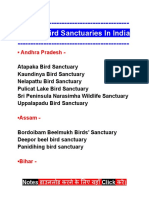 List of Bird Sanctuaries in India: Andhra Pradesh