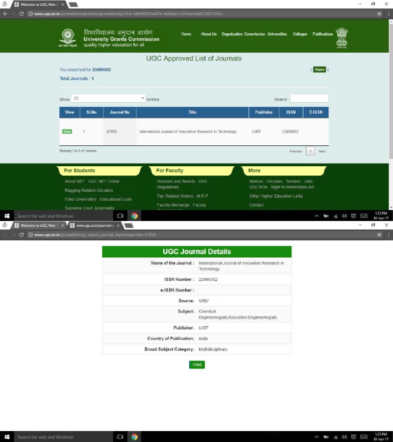 Ijirt Ugc Approval PDF