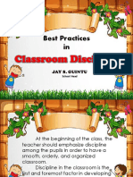 Best Practices In: Classroom Discipline