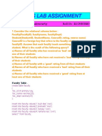 DBMS Lab Assignment Analysis