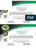 Certificate of Participation: Is Awarded To
