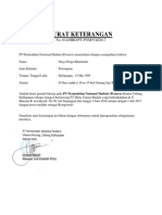 Surat Keterangan PNM