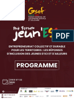 Pre-Forum Programme Officiel