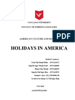 Holidays in America: American Culture and Society