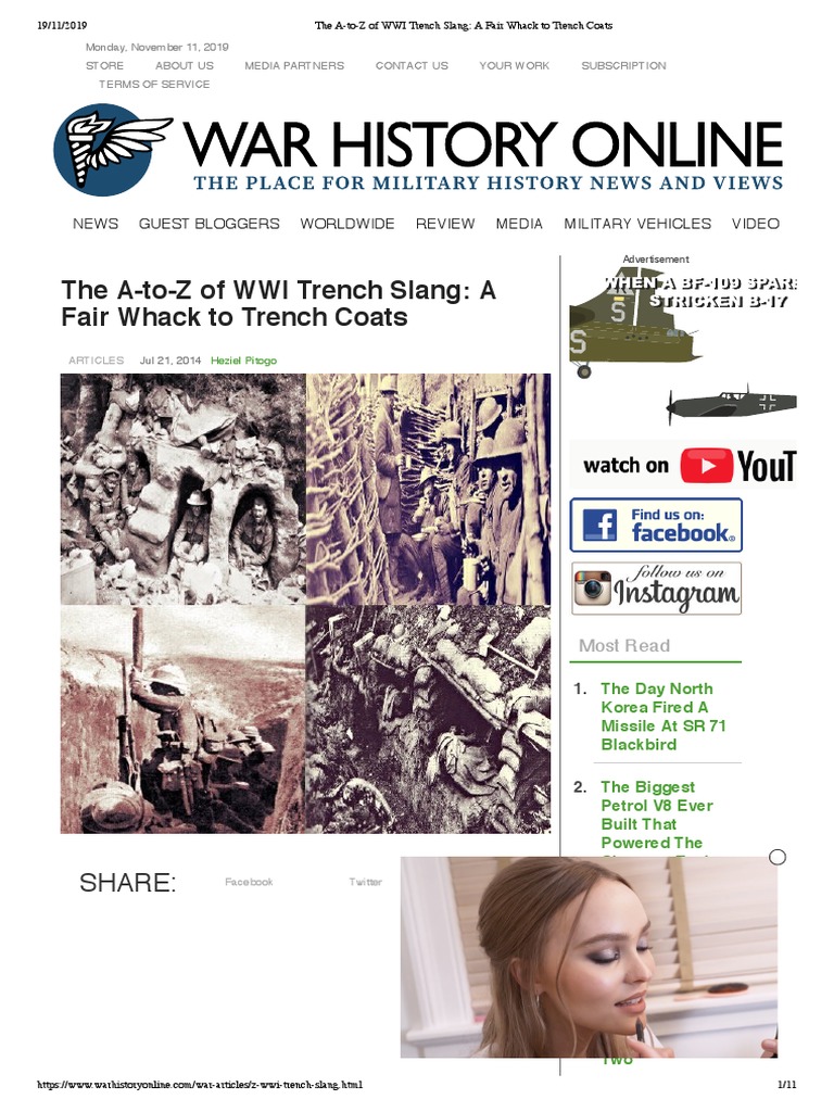 The_AtoZ_of_WWI_Trench_Slang__A_Fair_Whack_to_Trench_Coats PDF