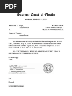 Markeith Loyd Doc - Florida Supreme Court - Order - Non-Dispositional