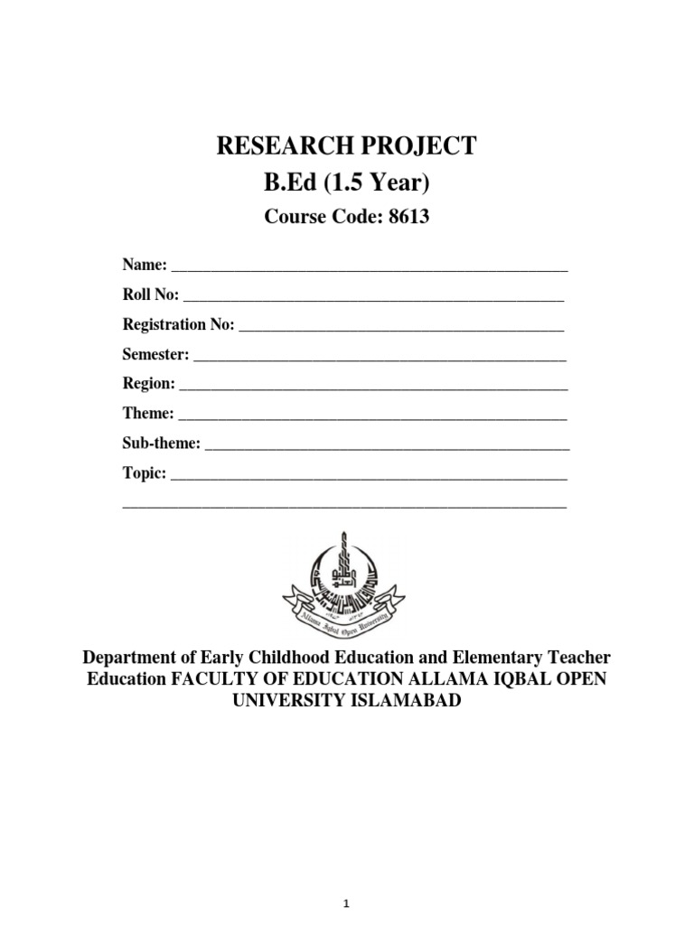 research-project-b-ed-1-5-year-course-code-8613-pdf-cognitive