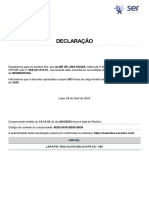 Declaração: Unifael Lapa-Pr: Rod Olivio Belich PR 427, 580