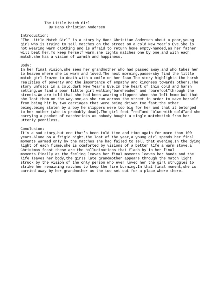 The Little Match girl PDF