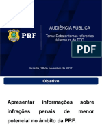 Audiência Pública: Tema: Debater Temas Referentes À Lavratura Do TCO