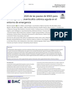 Actualización de 2020 de Las Pautas de WSES para El Manejo de La Diverticulitis Colónica Aguda en El Entorno de Emergencia