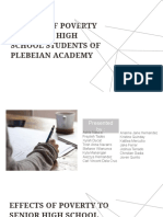 Effects of Poverty To Senior High School Students of Plebeian Academy