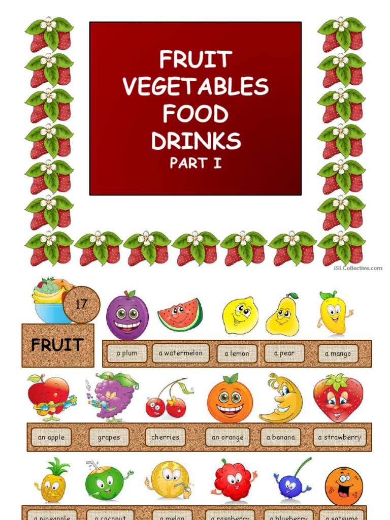 Fruit Vegetables Food Drinks Part1 | PDF | Drink | Foods