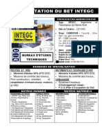 Presentation Du Bet Integc: Bureau D'Etudes Techniques Et de Controle Des Travaux de Genie Civil Et Urbanisme