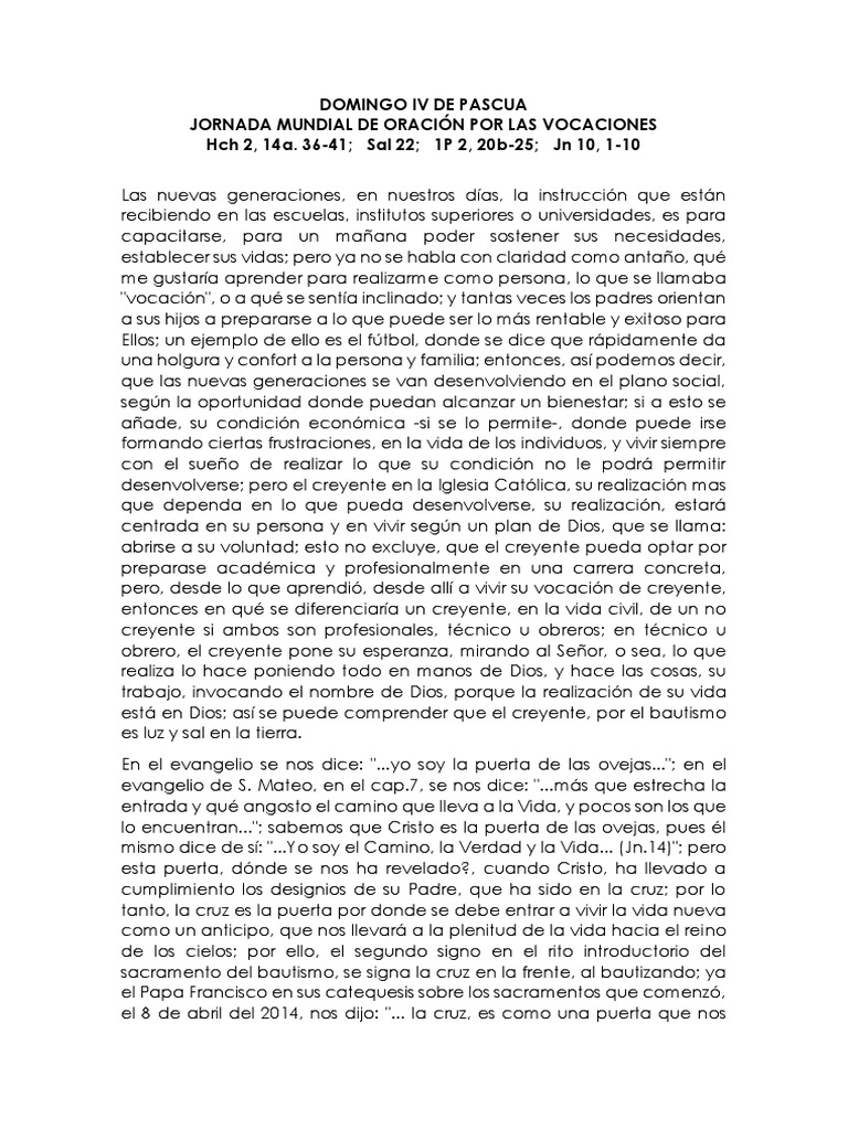 Domingo Iv De Pascua Pdf Cristo Título Sacramentos