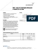 Aa106-86, Aa106-86Lf: Gaas Ic 5-Bit Digital Attenuator 0.5 DB LSB Positive Control 0.5-2.0 GHZ