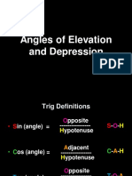 Angles of Elevation and Depression