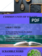 Common Units of Volume