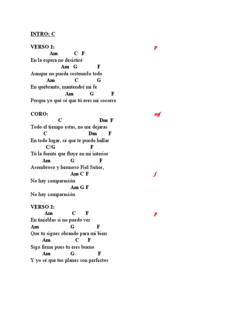 Letra de "Mira a Dios" | PDF