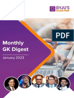 Monthly GK Digest for Banking, SSC, Railway Exams in January 2023