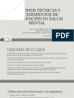 Principios Técnicas Y Procedimientos de Intervención en Salud Mental