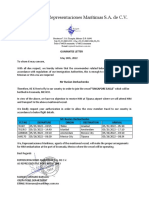 Representaciones Marítimas S.A. de C.V.: Guarantee Letter