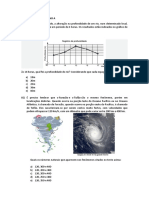 Questões de Matemática sobre Fenômenos Naturais