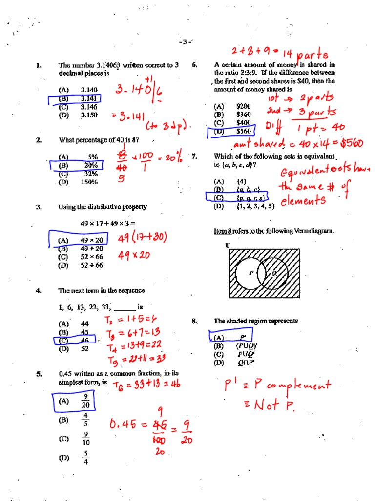 Solution - CXC Mathematics June 18 P1 | PDF