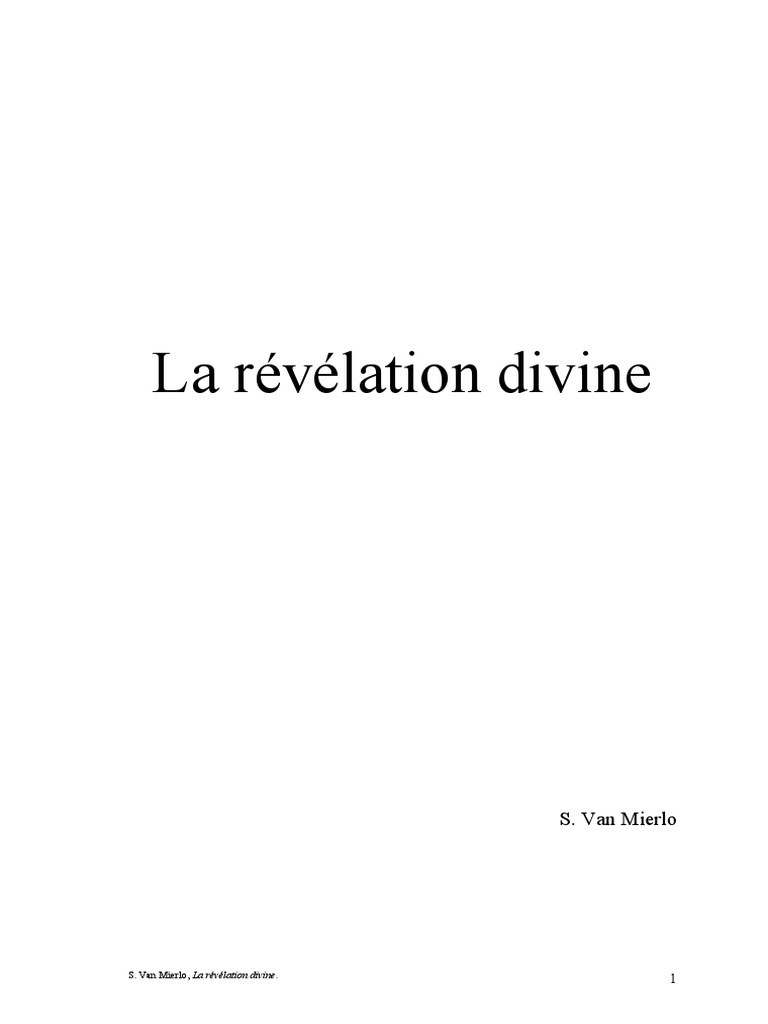 La Révélation Divine et ses Critiques | PDF | Dieu | Vérité