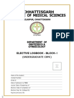 CIMS Bilaspur Elective Logbook for Obstetrics & Gynaecology