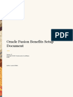 Oracle Fusion Benefits Setup Document: Business / Technical Brief