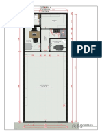 Contra Piso + Ceramico + Hachura: A 3,80 M A 1,74 M