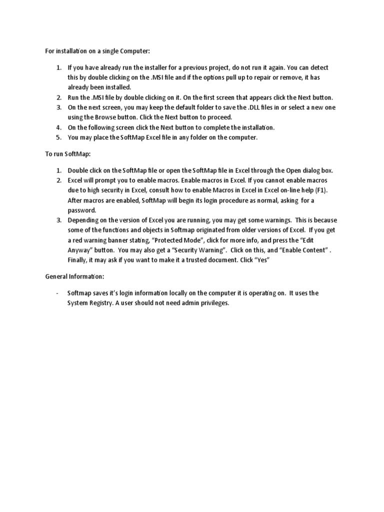 SoftMap Installation and Setup Guide | PDF