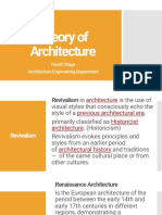 Theory of Architecture: Fourth Stage Architecture Engineering Department