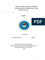 Penerapan Metode Simple Additive Weighting (Saw) Pemilihan Mahasiswa Terbaik Pada Stmik Dharma Wacana