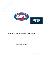 Australian Football League: 17 March 2021