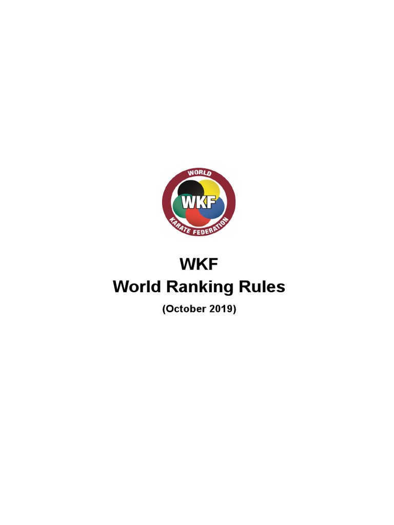 WKF Ranking | PDF | Sports | Olympic Games