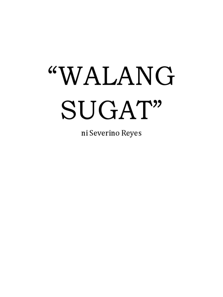 Walang Sugat PDF