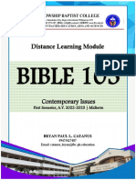BIBLE 103: Distance Learning Module