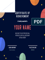 Your Name: Certificate of Achievement