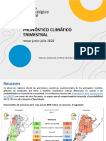 Pronostico Climatico Trimestral 052023