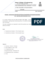 Sri Eshwar College of Engineering: Office of The Controller of Examinations Circular