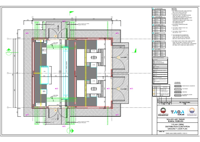 Substation Equipment Dimension Guide | PDF | Building Engineering ...