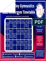 Kindergym Timetable 2022 Term 1, 2023