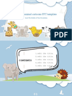 Cute Animal Cartoons PPT Template: Insert The Subtitle of Your Presentation