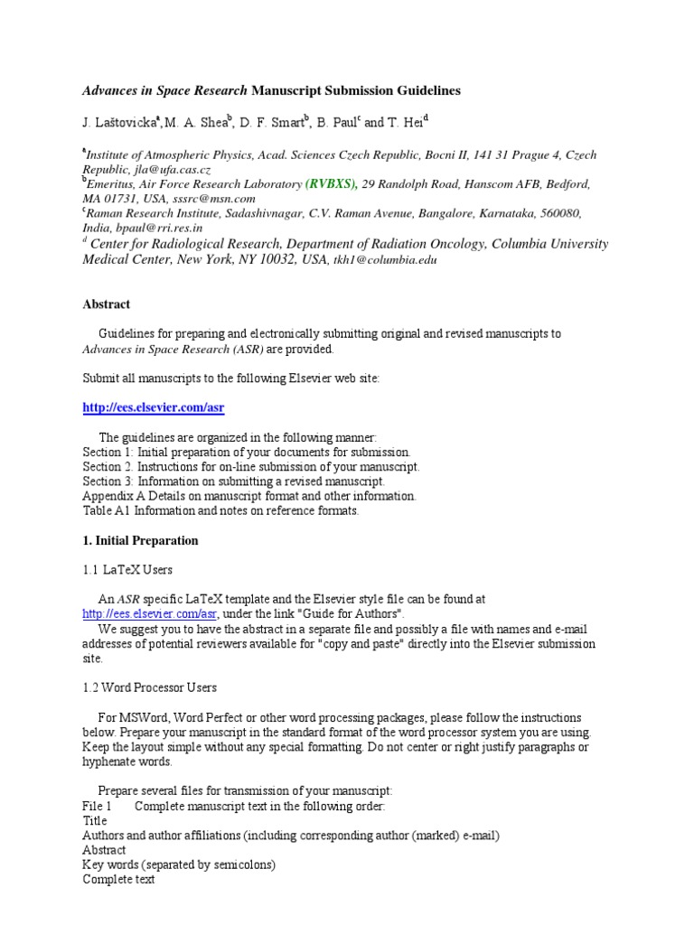 Author Guideline Citation Abstract (Summary)