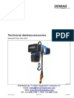 Demag DC-Com chain hoist technical data and accessories