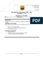 Introduction To Informatics (MIS - 102) : Lab Sheet # 7 & 8